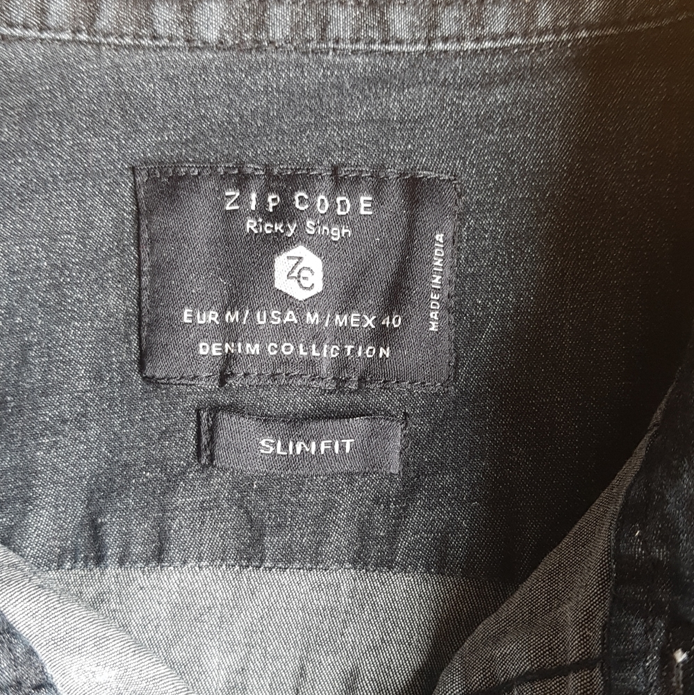 Zip Code- Denim Button Up - Picture 4 of 6